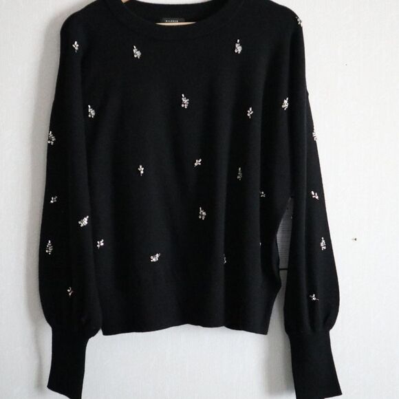 Nowt Halogen Rhinestone Jewel Studded Pullover Sweater - Picture 6 of 7